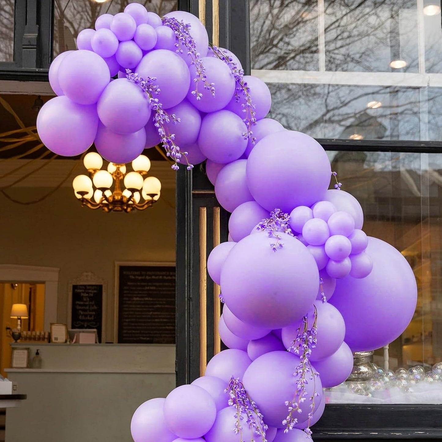 110pcs Purple Balloons 12 Inch Dark Purple Latex Balloon Arch Kit for Birthday Baby Shower Anniversary Graduation Wedding Party Decorations