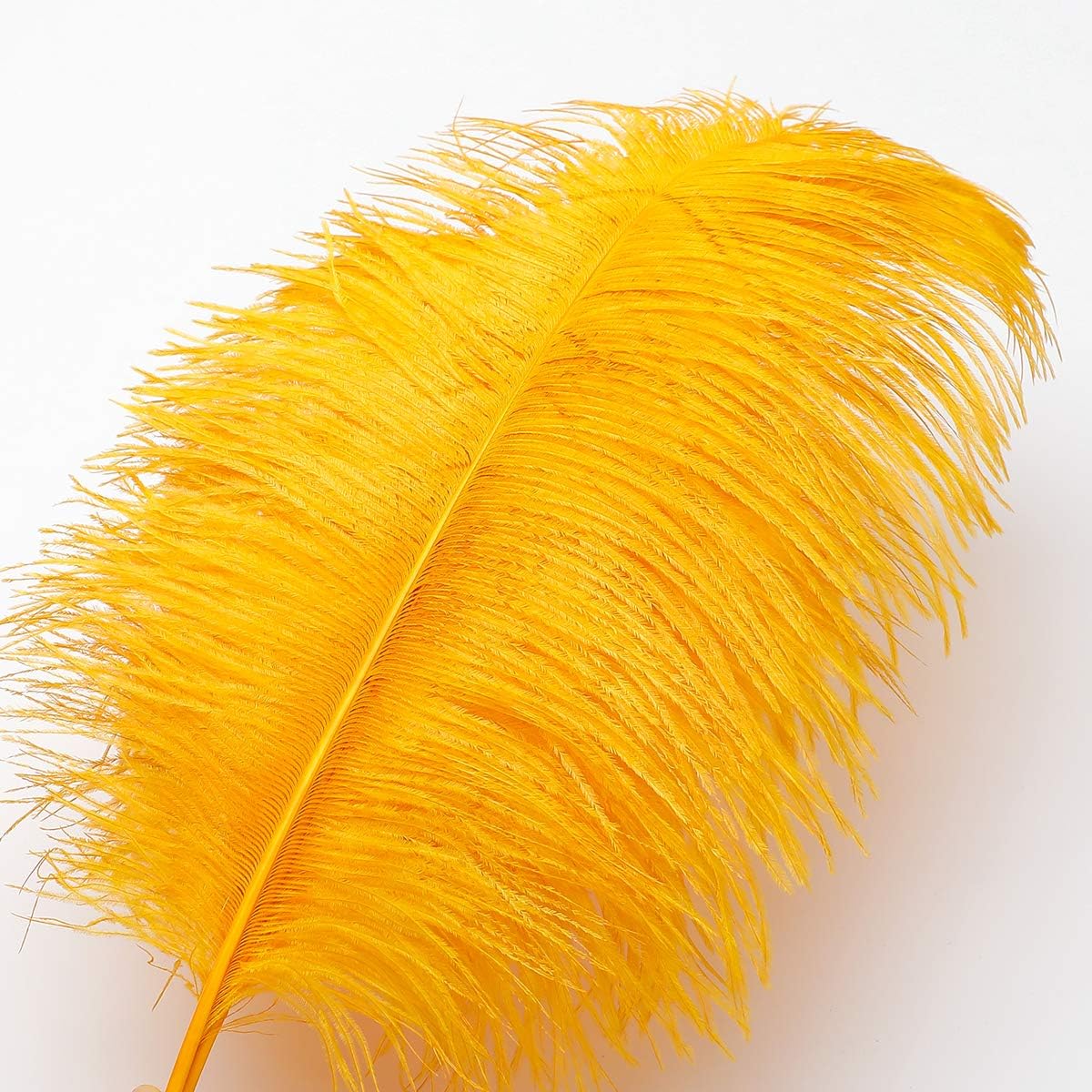 Ballinger Gold Large Ostrich Feathers - 12Pcs 14-16inch Large Feathers for Vase,Wedding Party Centerpieces and Christmas Home Decor