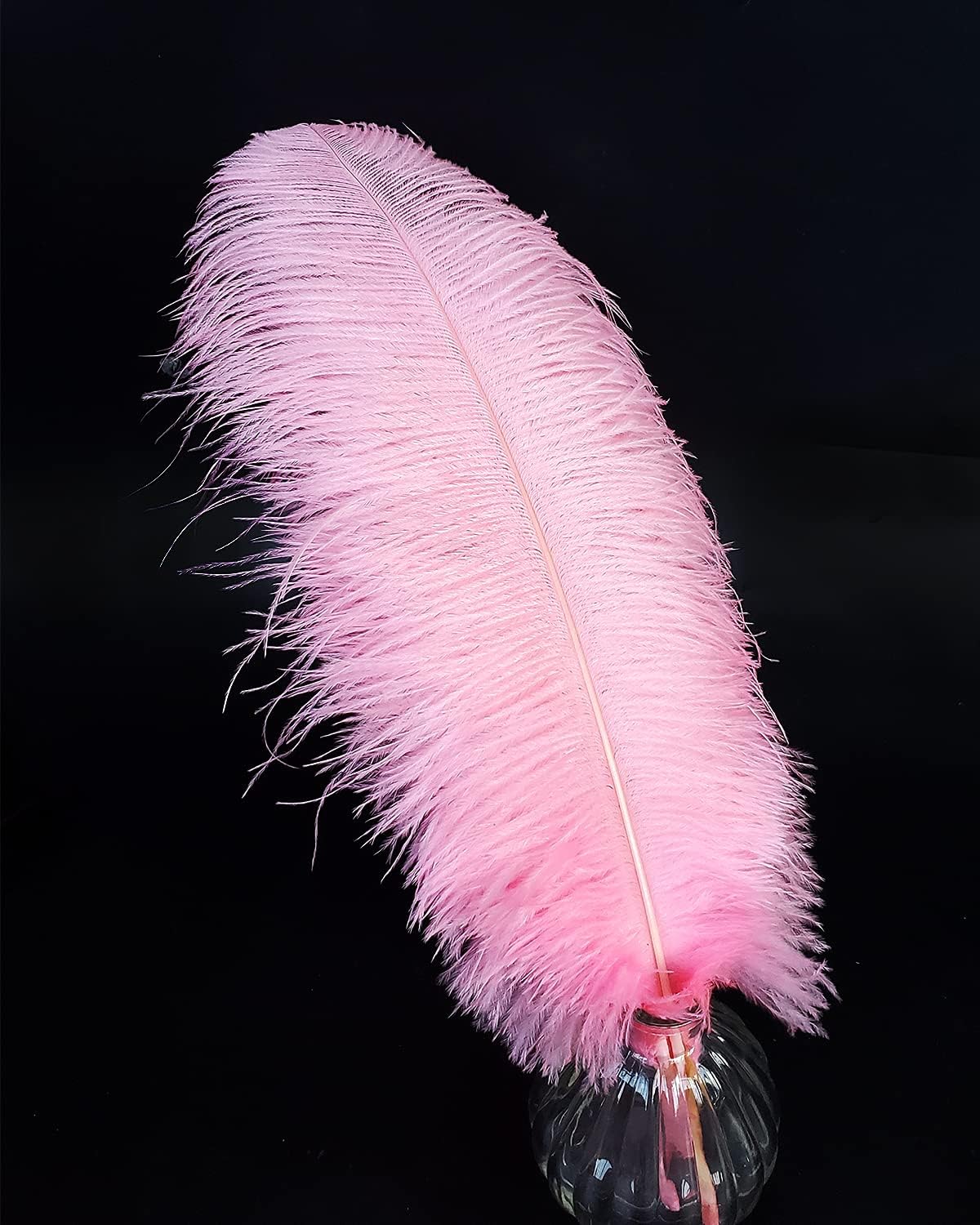 Happy Feather 16-18 inch Pink Ostrich Feathers Craft for Wedding Party Centerpieces Home Decoration DIY Craft Pack of 10