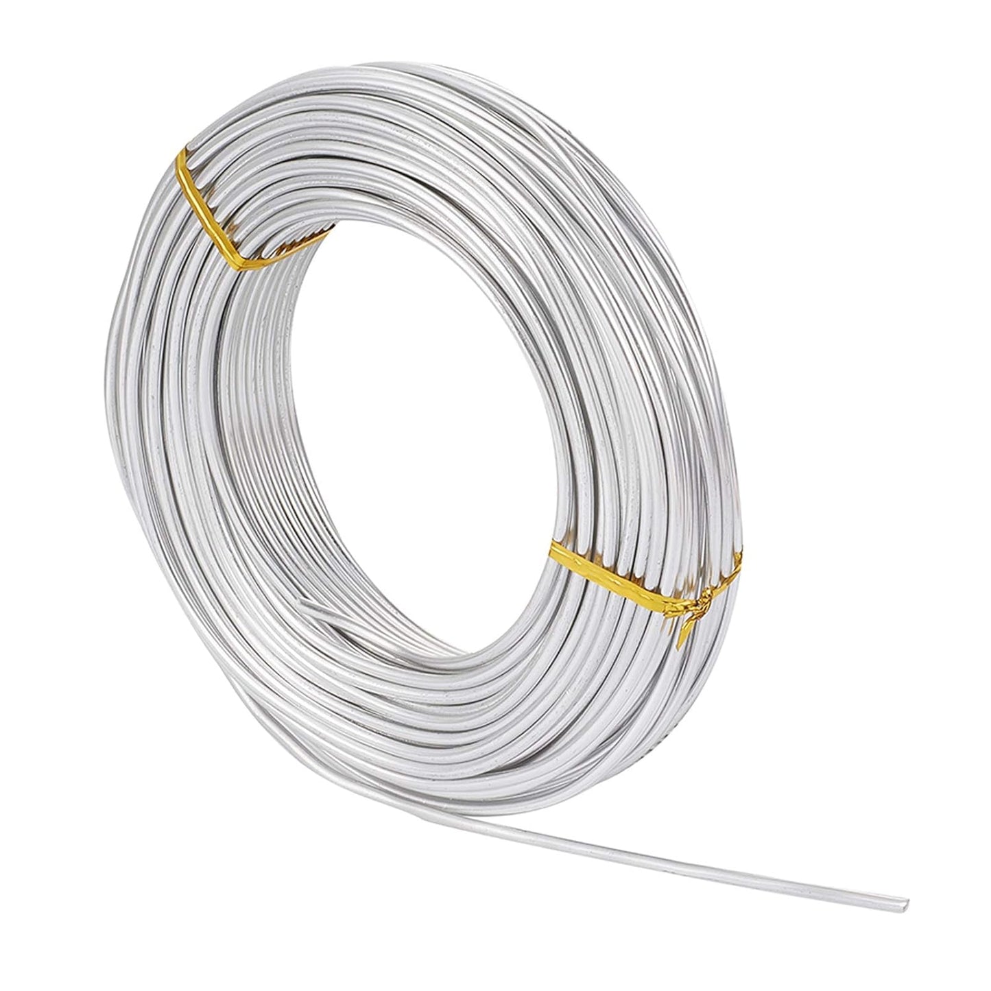 FASHEWELRY 82 ft Aluminum Craft Wire 9 Gauge Silver Metal Bendable Sculpting Floral Wire for Jewelry Craft Doll Skeleton Bonsai