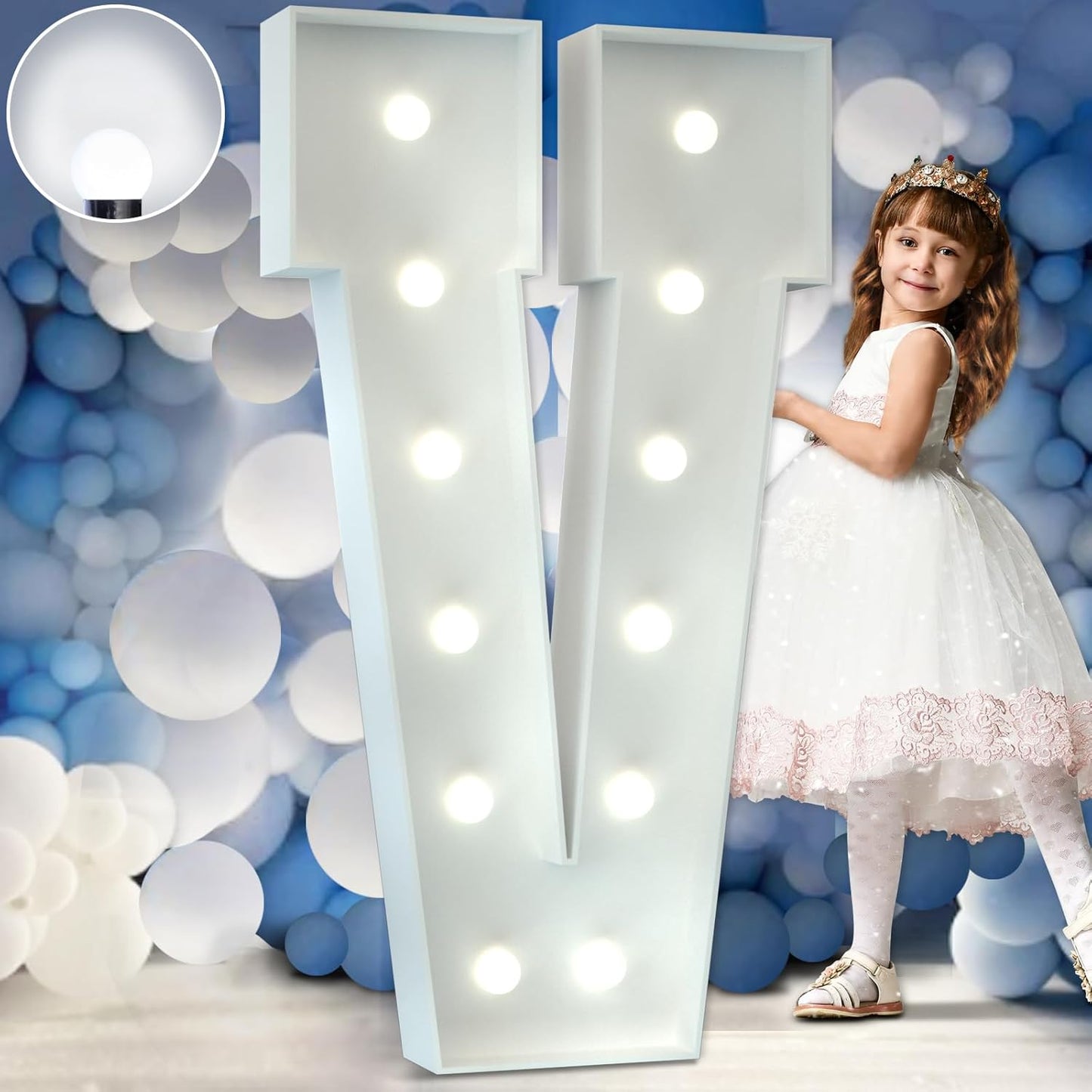 Marquee Letters 4 Feet Tall Large Light Up Letters Baby Shower Decorations Wedding Engagement Proposal White Party Decorations Marry Me Sign Big Cardboard Backdrop V