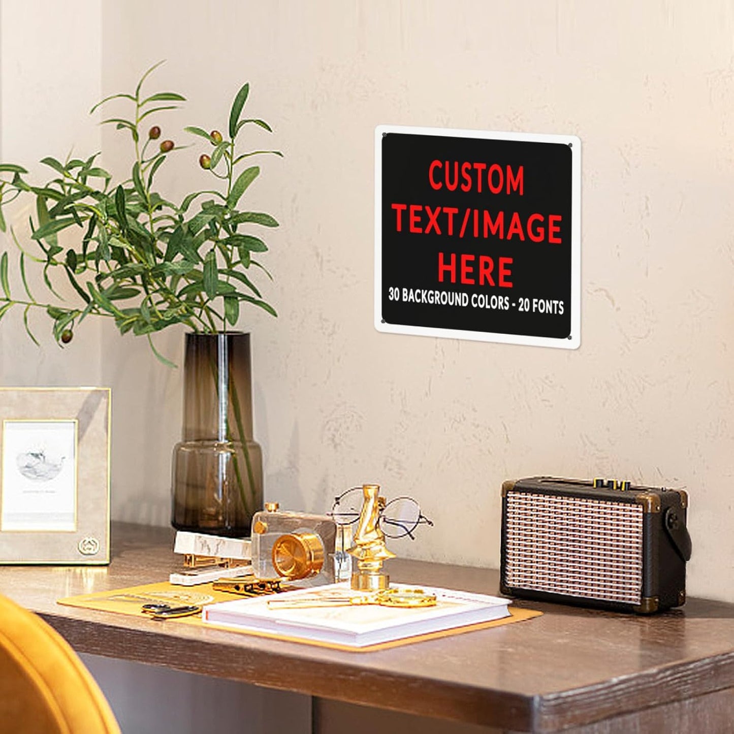 Custom Sign Personalized Custom Metal Sign, Customize For Office, Business, Workplace, Office, Home, Delivery Signs 12x12