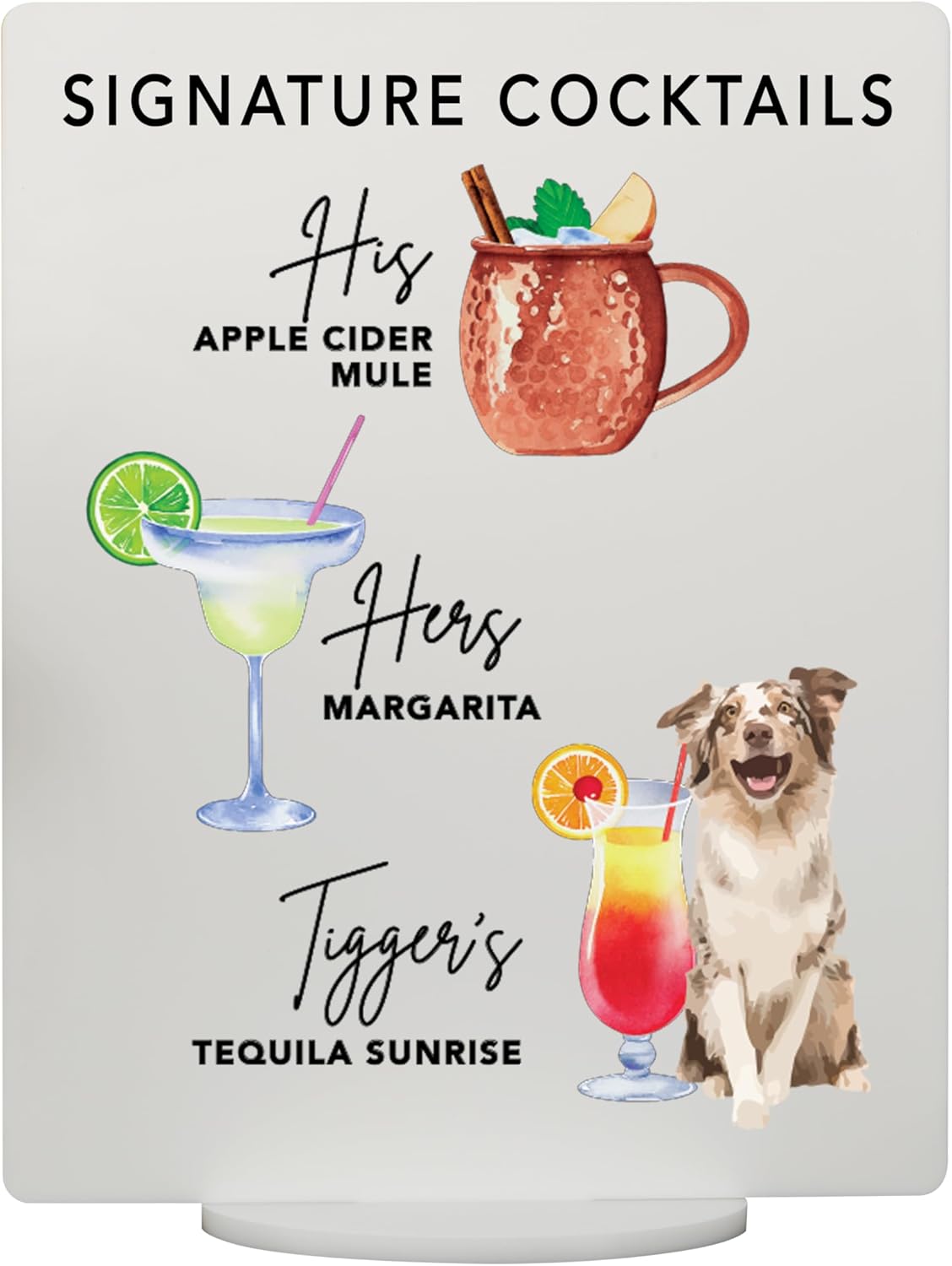 Pet Signature Drink Wedding Signs