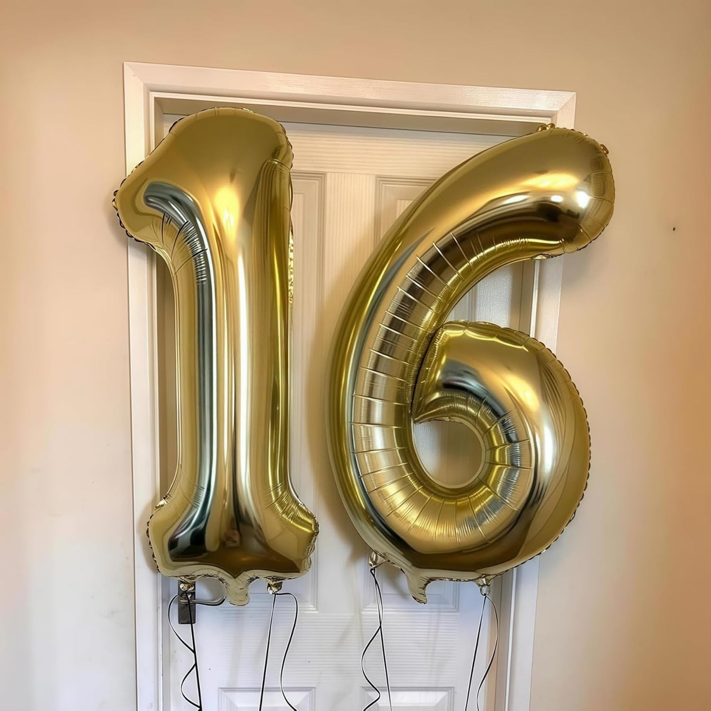 Champagne Gold 7 Balloon,40 Inch Light Gold Number 7 Balloon Big Foil Mylar Helium 7 Balloon for Birthday Party