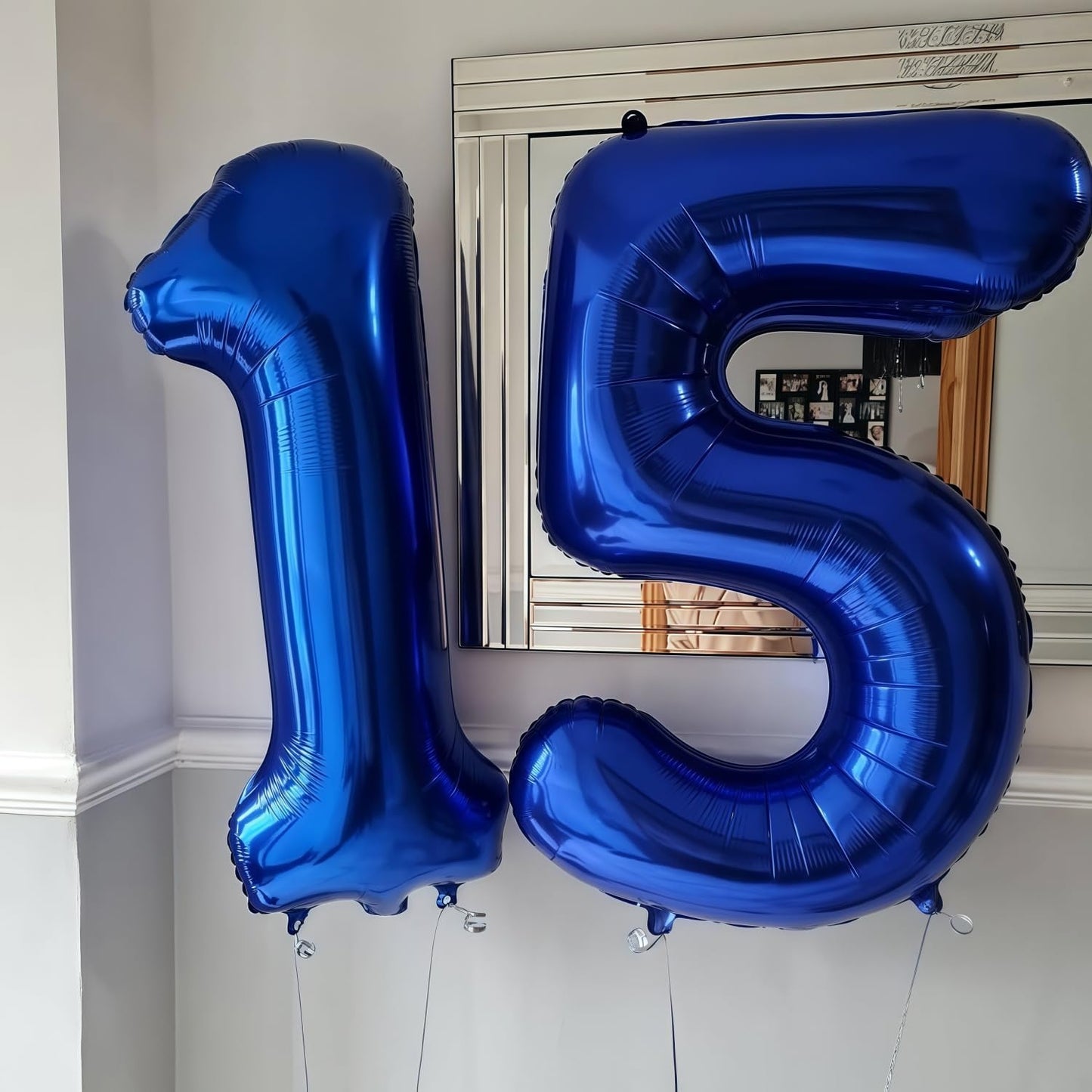 Navy Blue 2 Balloon Number,40 Inch Number 2 Balloon Big Dark Blue 2 Foil Mylar Helium Balloon for Birthday Party Decorations