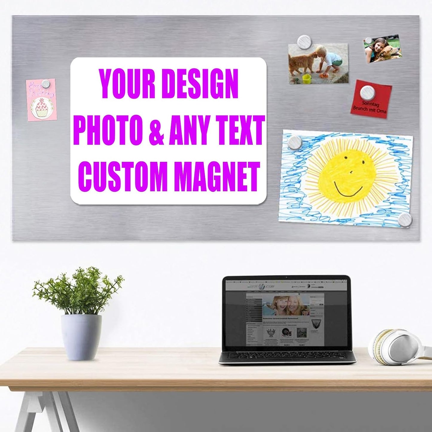 KETABAO – 14" Customizable Oval Magnetic Photo Magnet - add Your Image to Your Refrigerator, Storage Cabinet or car Magnet