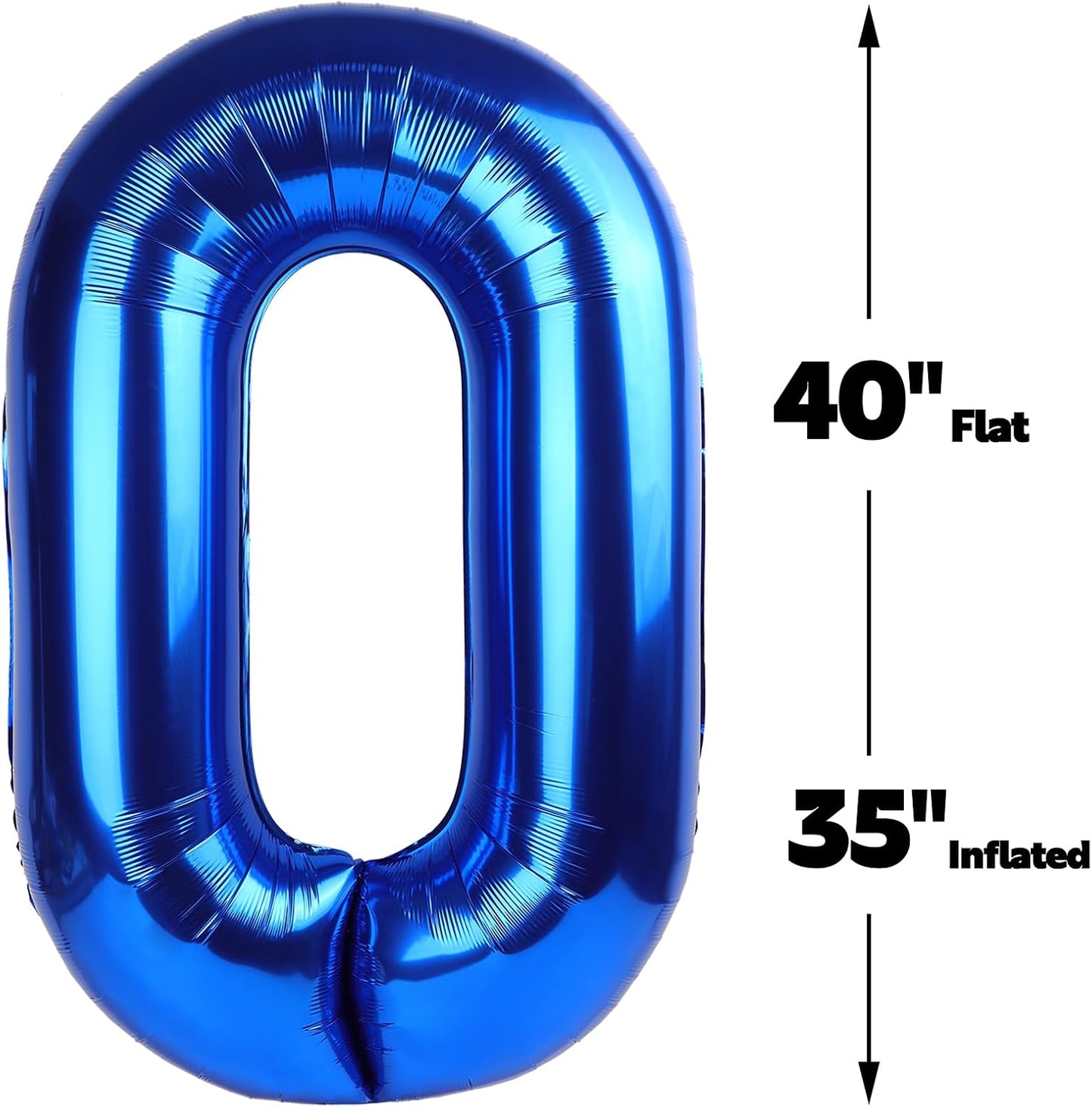 Blue Jumbo Number 50 Balloon 40 Inch, Men Women 50 Birthday Supplies, Foil Helium 50 Birthday Giant Balloon, Mylar Blue Number Balloons Anniversary Decorations