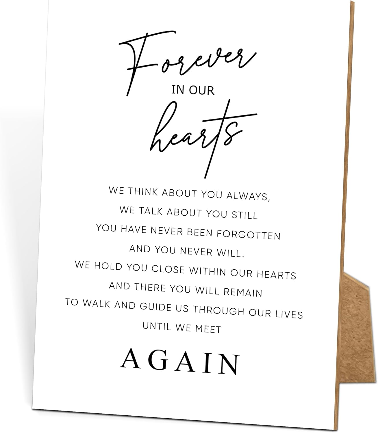 Funeral Sign, 8x11 White Minimalist Style Loss of Loved One Memorial Sign, Funeral Decorations, Wedding Table Decor, Memorial Gifts For Loss of Loved One, Sympathy Gift, Bereavement Gifts -13