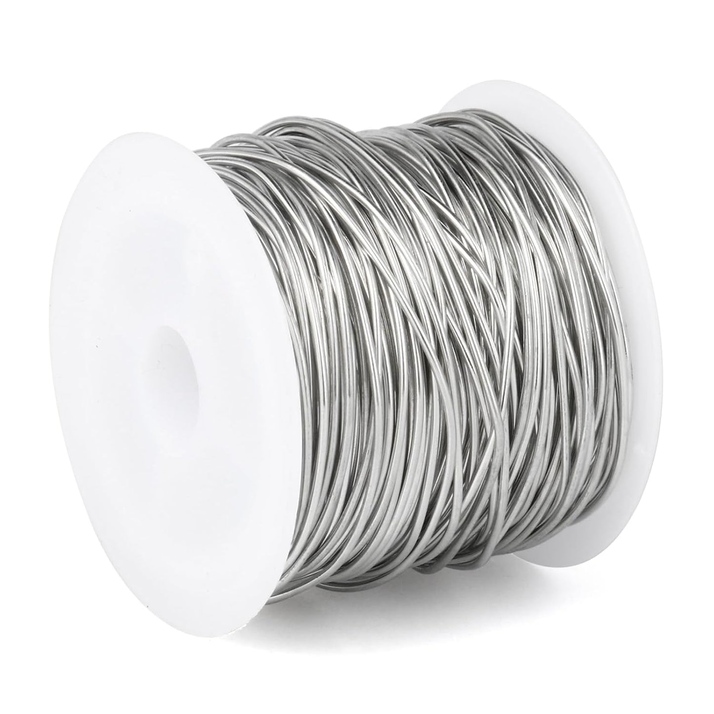 49FT Jewelry Wire 18 Gauge Tarnish-Resistant Copper Beading Wires Roll Bulk for DIY Crafts Jewelry Making, Silver Wire
