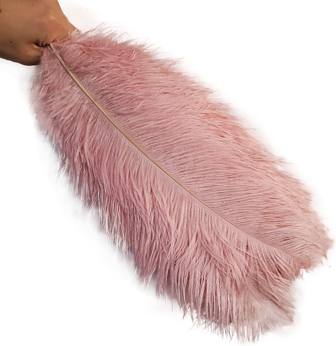 Happy Feather 16-18 inch Pink Ostrich Feathers Cratfs for Wedding Party Centerpieces Home Decoration DIY Craft Pack of 10