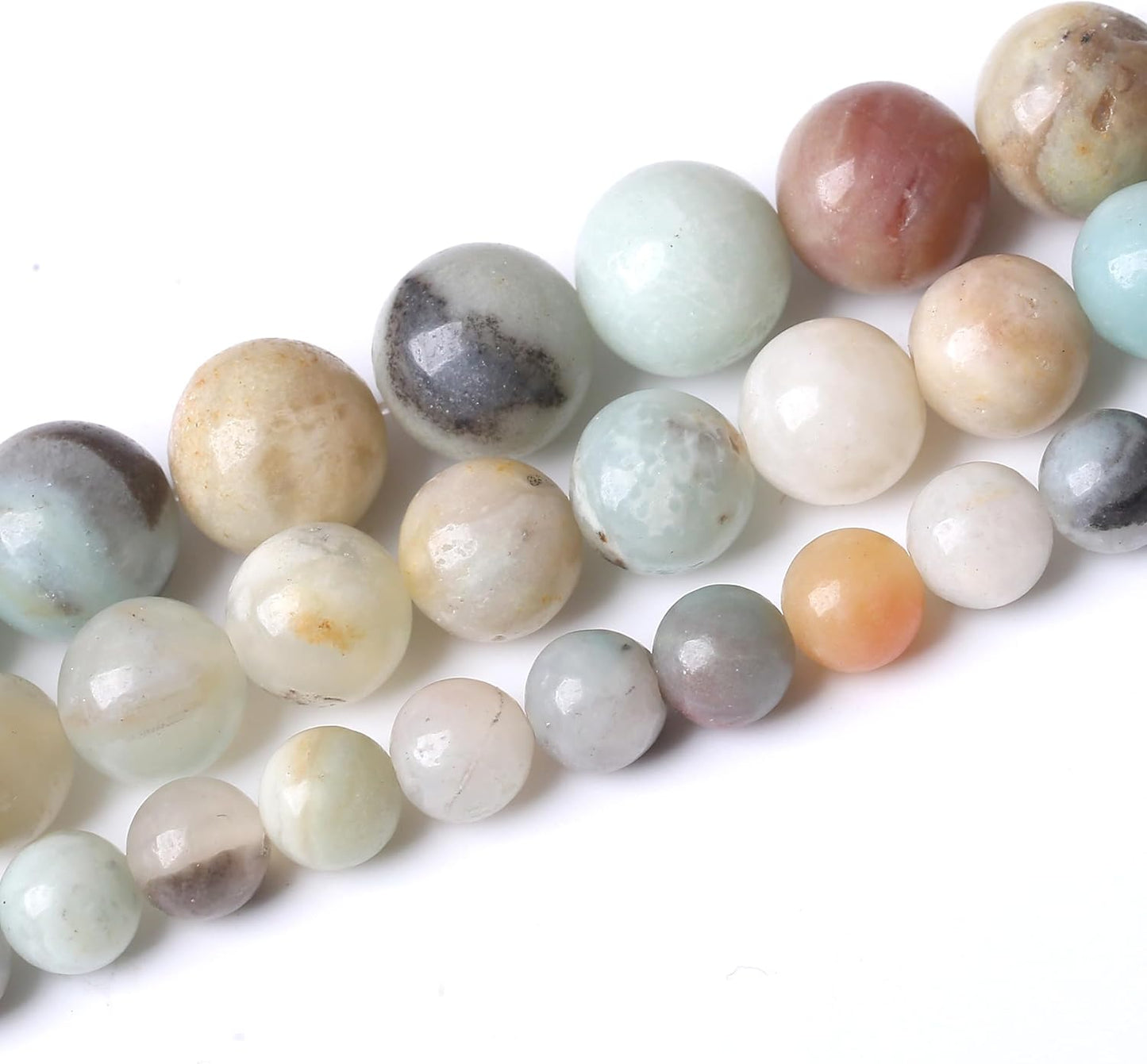 Fancy Stone Beads for Jewelry Making DIY Craft Gemstone Beads Kit (6mm, 60pcs) Smooth Healing Crystal Beads for Bracelets, Necklaces, Home Decor
