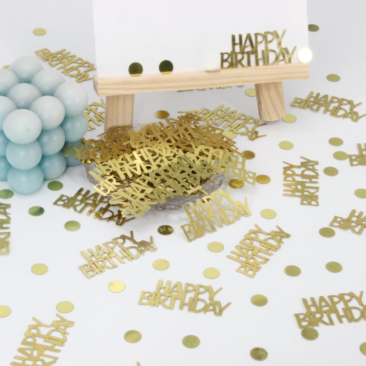 270 PC Gold Happy Birthday Confetti for Tables Birthday Party Decorations for Adults/Kids