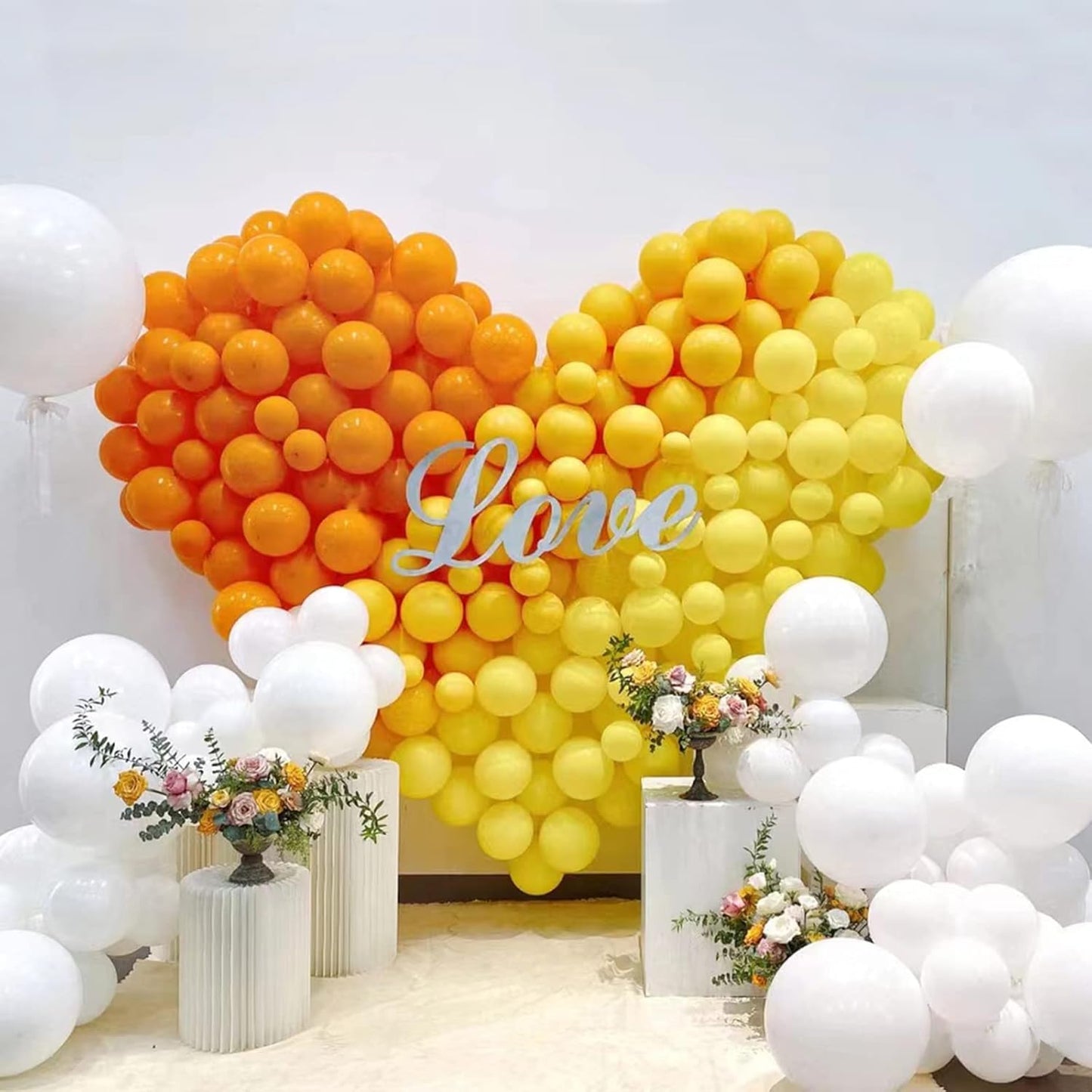 KAWKALSH 200pcs Yellow Balloons 5 Inch, Small Mini Latex Balloons for Party Birthday Baby Shower Anniversary Festival Arch Garland Decoration