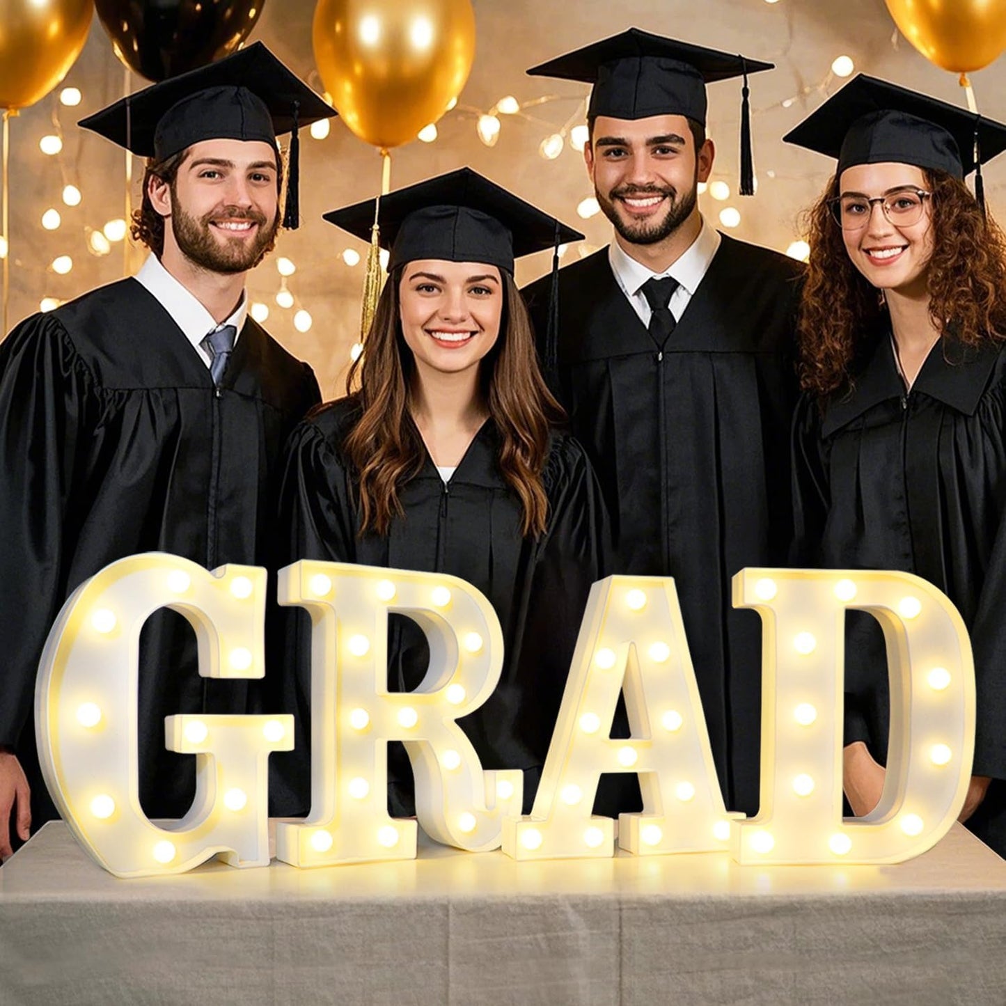 Pooqla LED Marquee Letter Lights Sign, Light Up Alphabet Letter for Home Party Wedding Decoration R