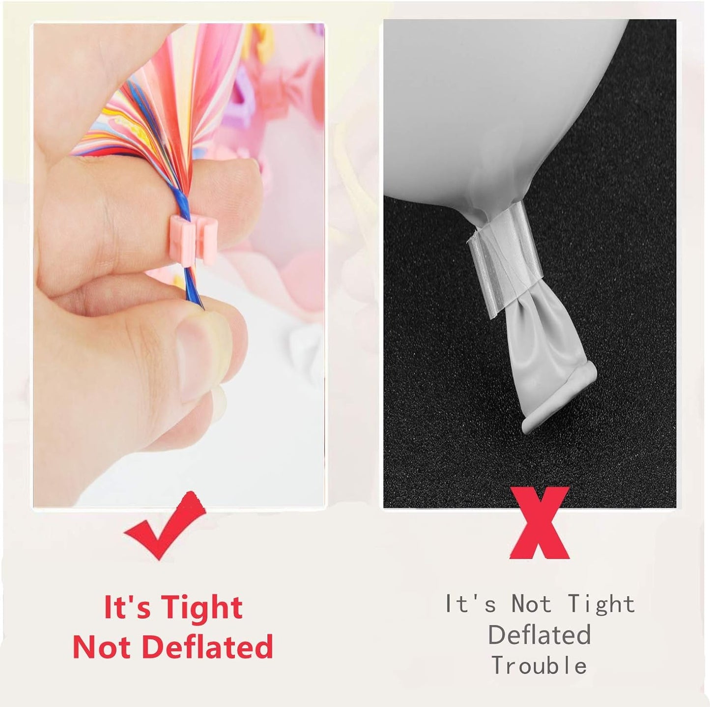 Balloon Clips 100PCS - Balloon Tying Tool with Faster Knotting