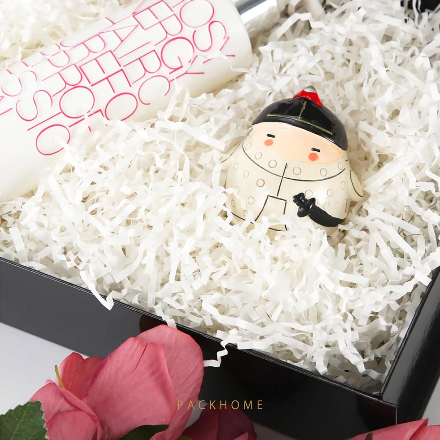 PACKHOME Gift Box 11.5x8x2.5 Inches, Sturdy Shirt Box with Magnetic Lid for Multiple Occasions (Glossy Black)