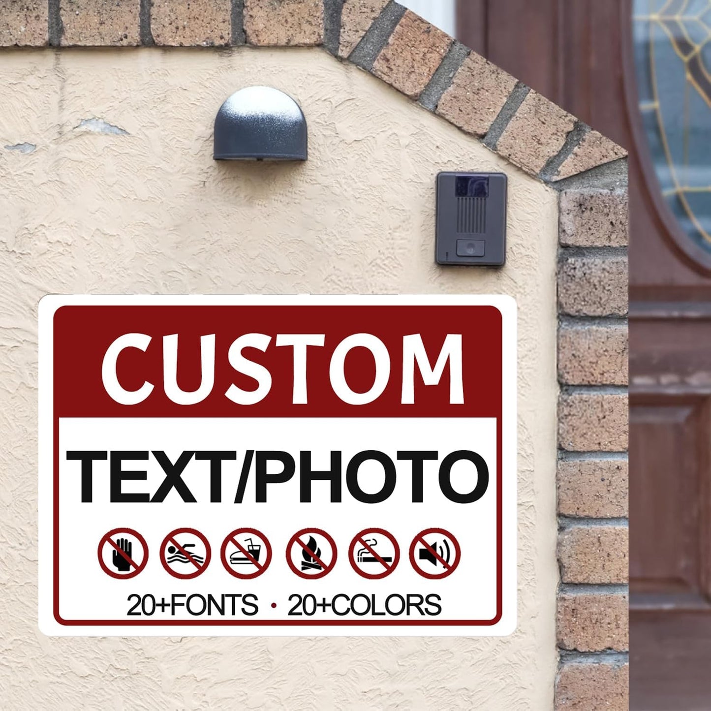 Custom Signs Outdoor Metal,Personalized Street Sign,Create Your Own Sign-Offices、Businesses、Workplaces Address Signs,Indoor and Outdoor Use