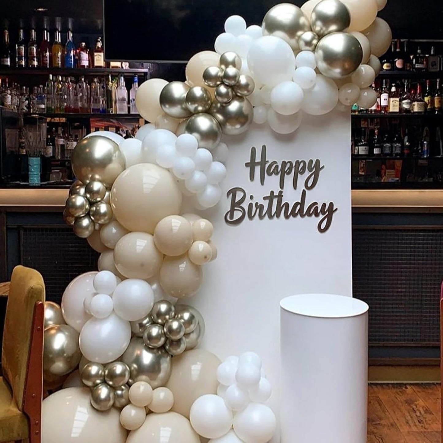 Beige Gold Balloons,50 Pcs 12 Inch White Metallic Latex Heart Balloons for Neutral Boho Birthday Engagement Wedding Anniversary Party Decorations