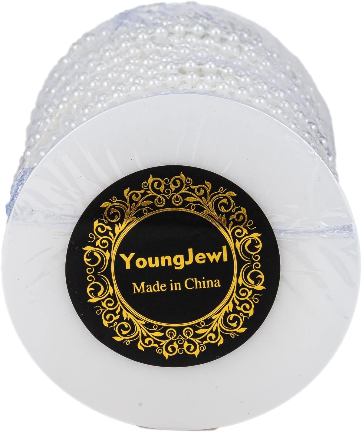 5mm Crafts Faux Pearl Beads Garland Pearl Bead Roll Strand of Pearls to Decorate Floral Centerpieces Wedding Party Favor Christmas Tree(99 Feet Ivory)