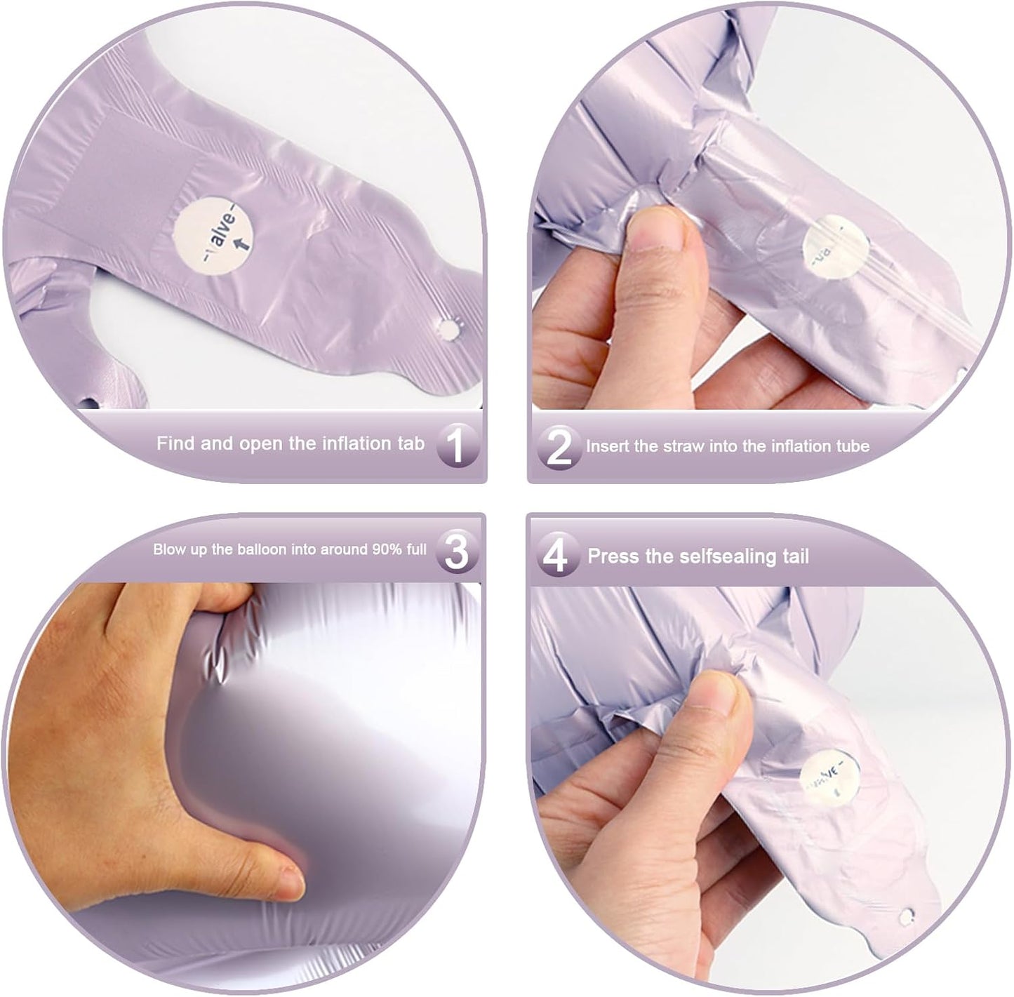 Big 40 Inch Lavender 2 Number Balloon Birthday Decoration, Lilac Number 2 Helium Balloons 12 20 22 23 24 26 28 32 42 2026 Celebration, Boy Girl Baby Anniversary Party Graduations Supplies