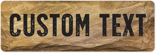 Custom Sign, Custom Street Sign, 11 Font Colors, 13 Font Styles, 4 Hole Options, 22 Sizes, 6x18 Inches, Rust Free DiBound, Fade Resistant, Made in USA by My Sign Center (Stone)