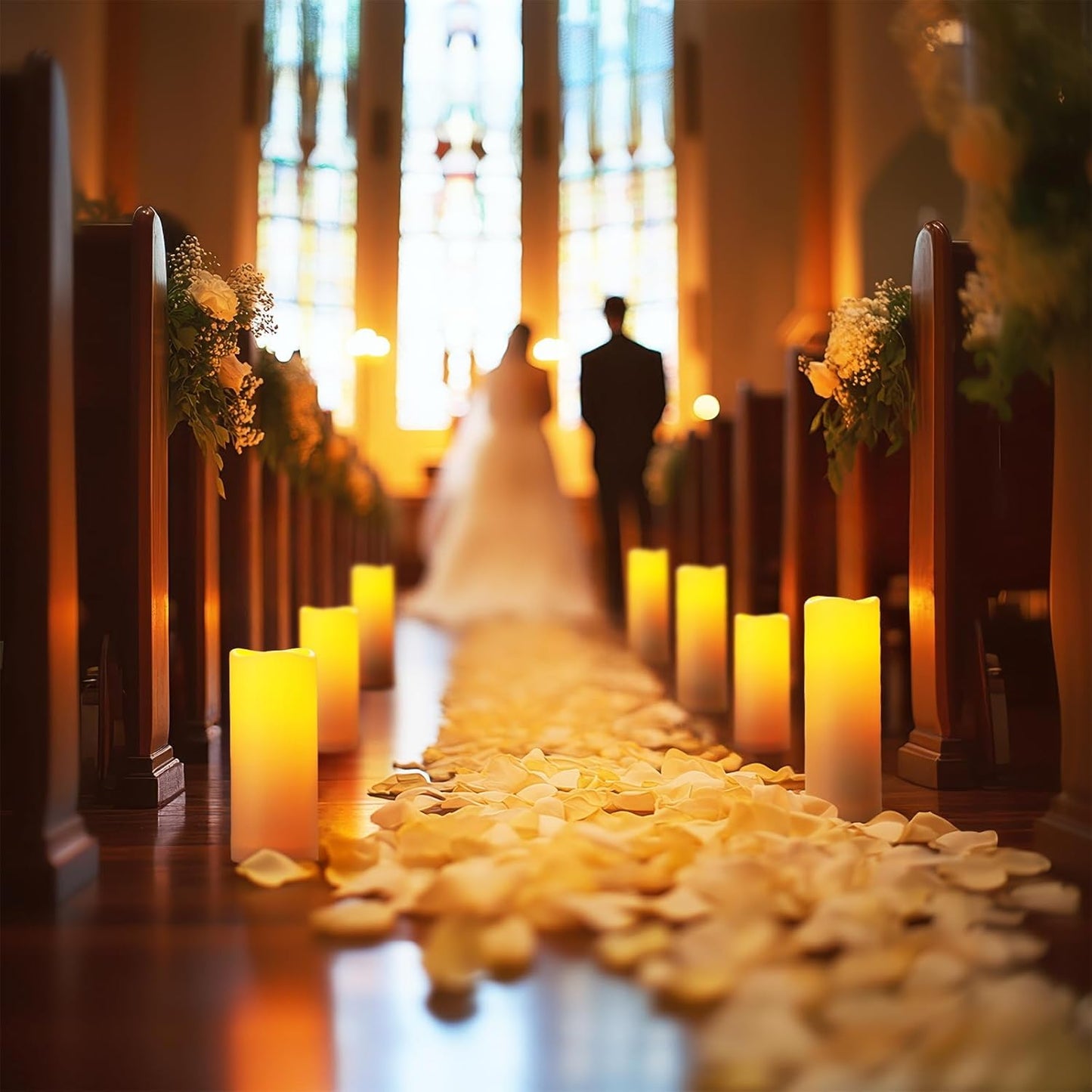 Homemory 12 Pcs Waterproof Flameless LED Candles with Remote & Timer, 4-Size Set (D2.2'' x H4''5''6''7''), Battery Operated Candles for Home Decor, Outdoor Parties & Events