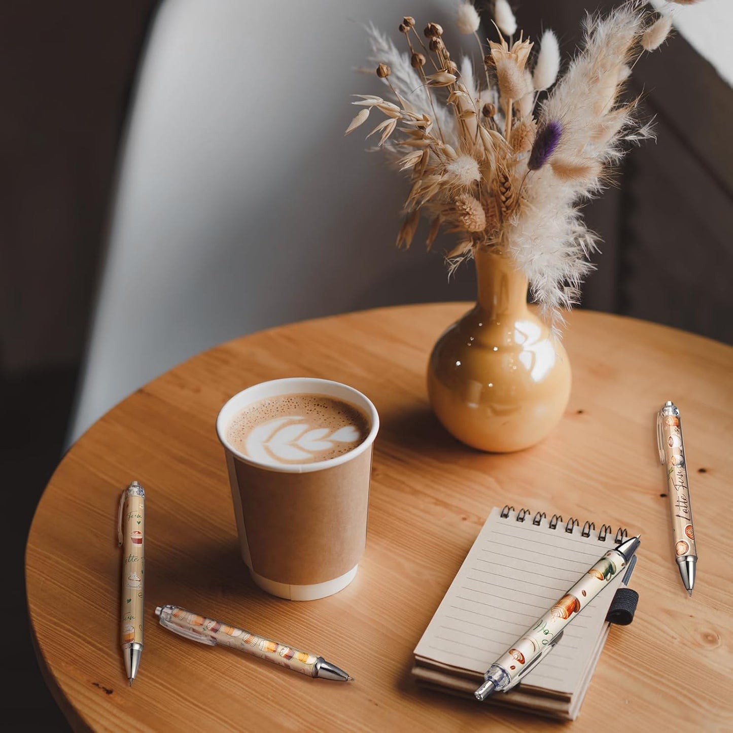 24 Pcs Coffee Party Gift Pens Bulk Party Favors Coffee Lovers Themed Decorations Black Ink Kawaii Ballpoint Pen for School Office Birthday Supplies Aesthetic Accessories