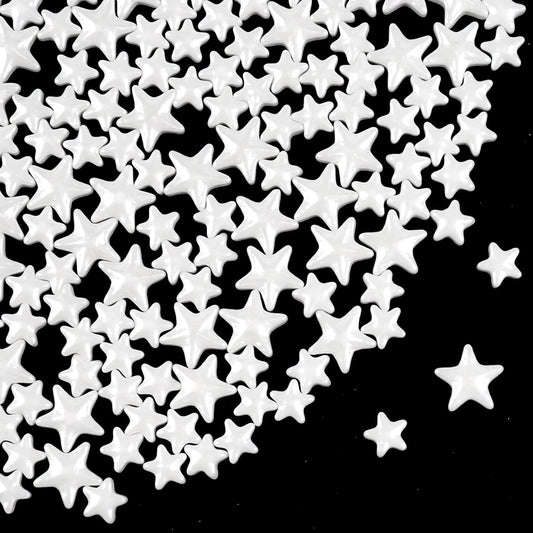 White Star Sprinkles for Cake Decorating, Edible Star Candy, 150g/5.29oz Mix Size, Baking Cake Decoration, Cupcake, Cookie, Holiday, Valentine's Day, Wedding Party, Christmas Supplies
