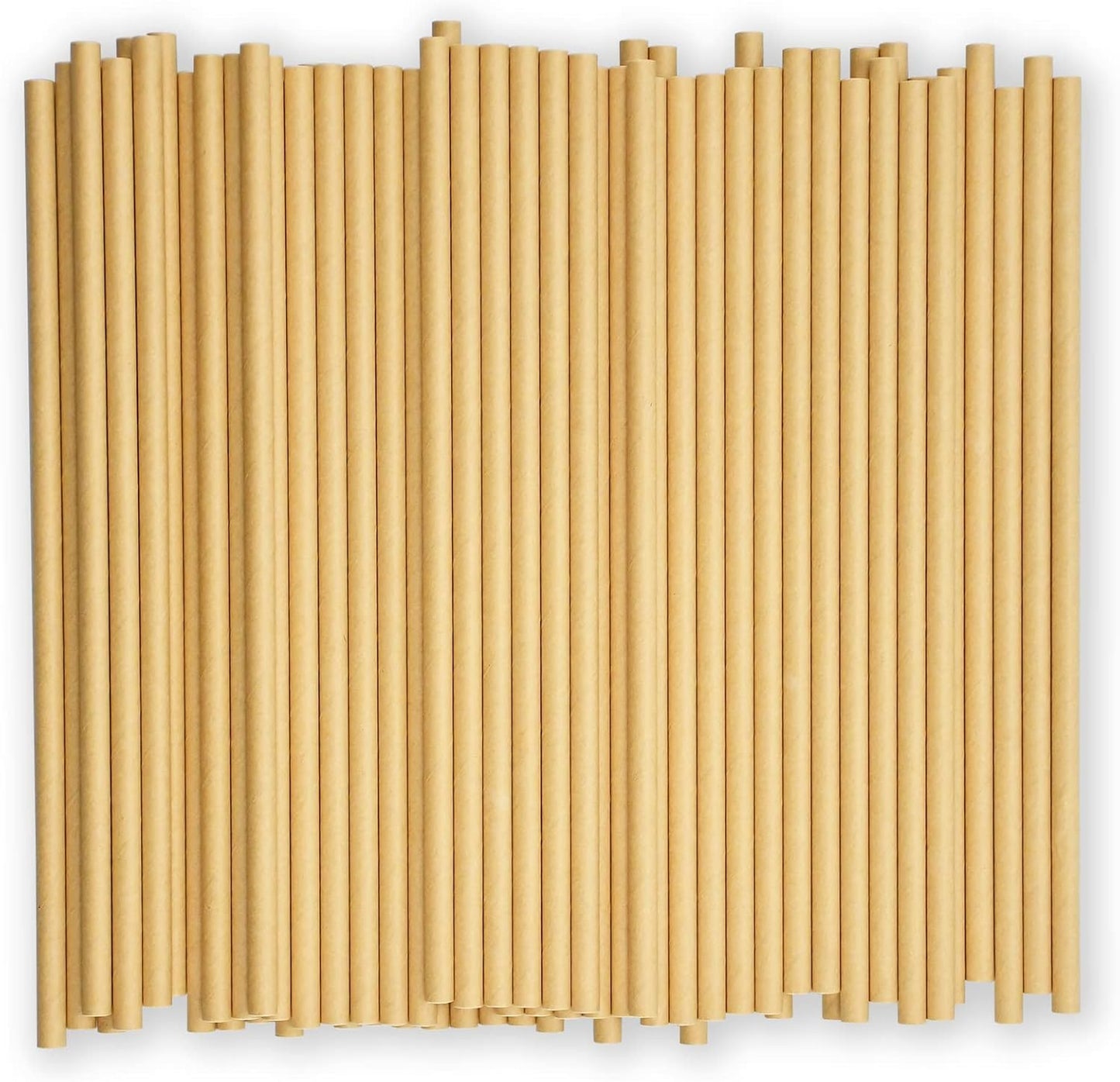 [1000 Count] Disposable Paper Drinking Straws, Brown Kraft, 7.75" x0.24" - Eco-friendly