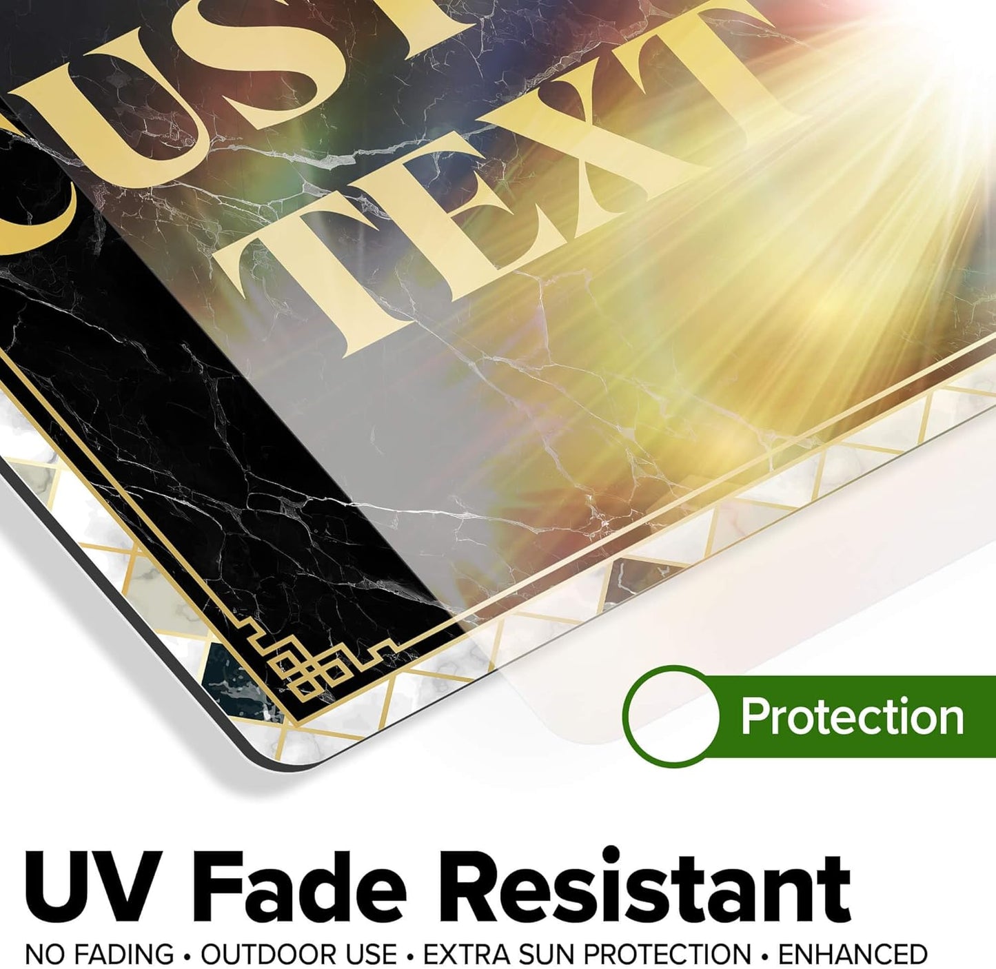 Custom Sign, Custom Street Sign, 11 Font Colors, 13 Font Styles, 4 Hole Options, 22 Sizes, 12x12 Inches, Rust Free DiBound, Fade Resistant, Made in USA by My Sign Center (Marble Tile)