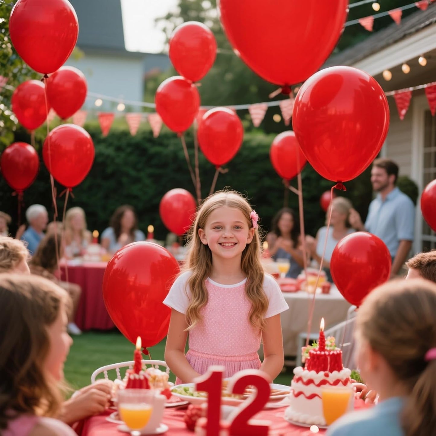 KAWKALSH Red Balloon 12 Inch, 110pcs Latex Party Balloons Helium Bright Color for Birthday Baby Shower Wedding Party Supplies Arch Garland Decoration