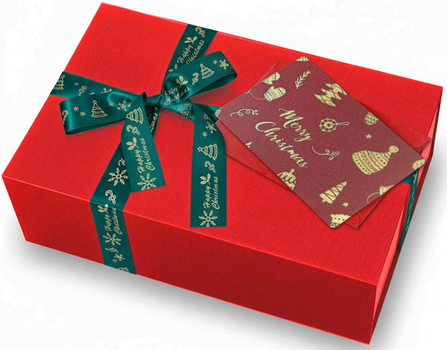 Rinrda Large Christmas Red Gift Box,13.75"x9"x4.5", Gift Boxes with Magnetic Lids for Presents Closure Gift Packing for Birthday,Christmas, Halloween,Wedding,Bridal Gifts,Mother's Day Gift Packging
