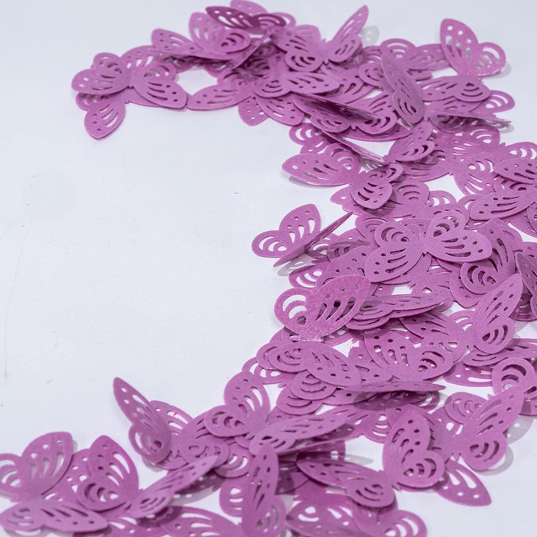Purple Edible butterflies,Edible Flowers,Edible leaves, Wafer Paper Cake Cupcake Toppers for Decorating Rice Paper Flower Food Decorations for Baking Girl Birthday Party (Purple butterflies 60)