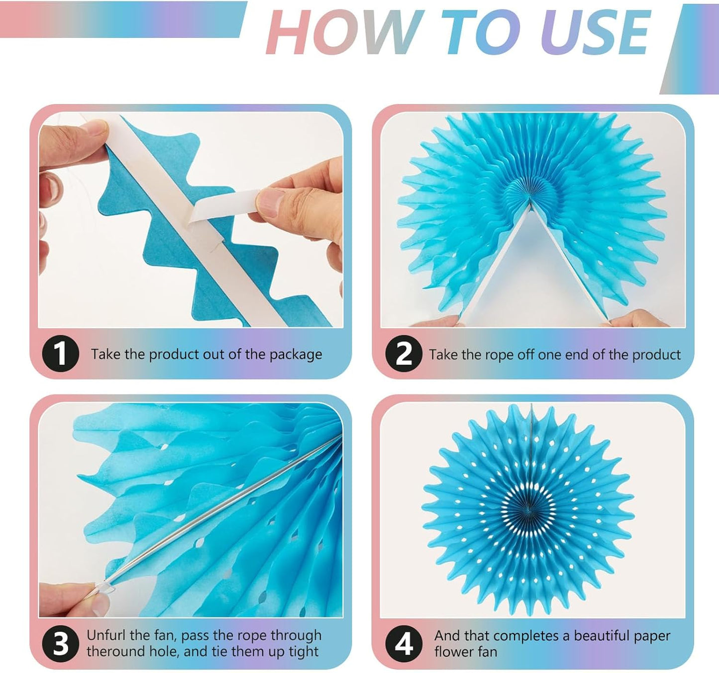 20 Pcs Purple Hanging Paper Fan, Round Paper Fans Decorations Set for Weddings, Birthdays, Engagement, Bridal Shower, Baby Shower Event, Graduation, Party Supplies Decor