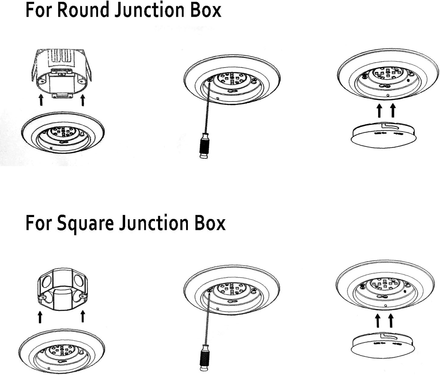 10 Packs 4 Inch LED Low Profile Recessed & Surface Mount Disk Light, Round, 10W, >600 Lumens, 3000K Warm White, CRI80, DOB Design, Dimmable, ETL Listed, White