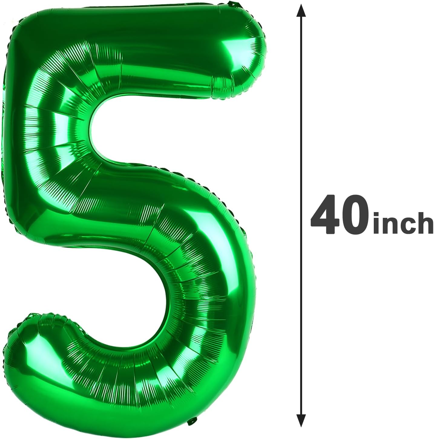 Green 40 Inch Large Number 15 Birthday Balloon, 15 51 Birthday Celebration Decorations, Foil 15 Mylar Helium Number Balloons Girl Boy Anniversary Party Supplies