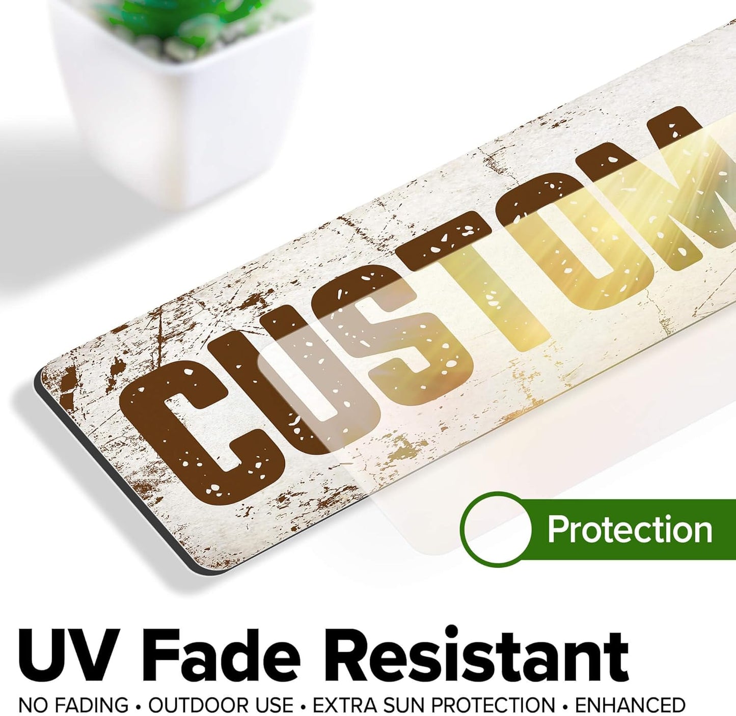 Custom Sign, Custom Street Sign, 11 Font Colors, 13 Font Styles, 4 Hole Options, 22 Sizes, 3x12 Inches,Ideal Christmas Gift Rust Free DiBound, Fade Resistant, Made in USA by My Sign Center (Rustic)