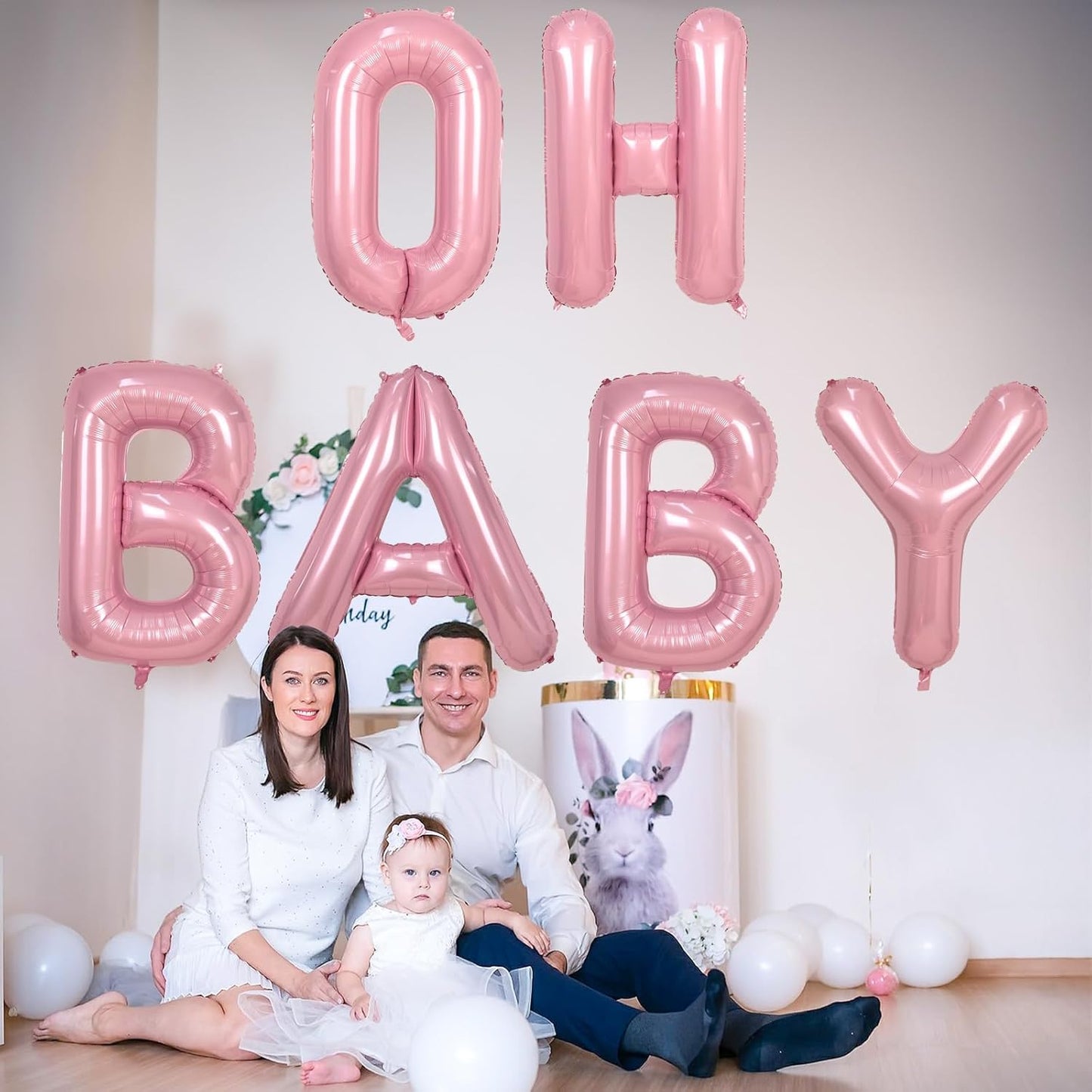 Big Letter Balloon - 40" Pastel Pink Mylar Helium Alphabet Customize Name Balloon, Self Inflating Baby Pink Foil R Custom Letter Balloon for Girl Women Birthday Party Baby Shower Decoration