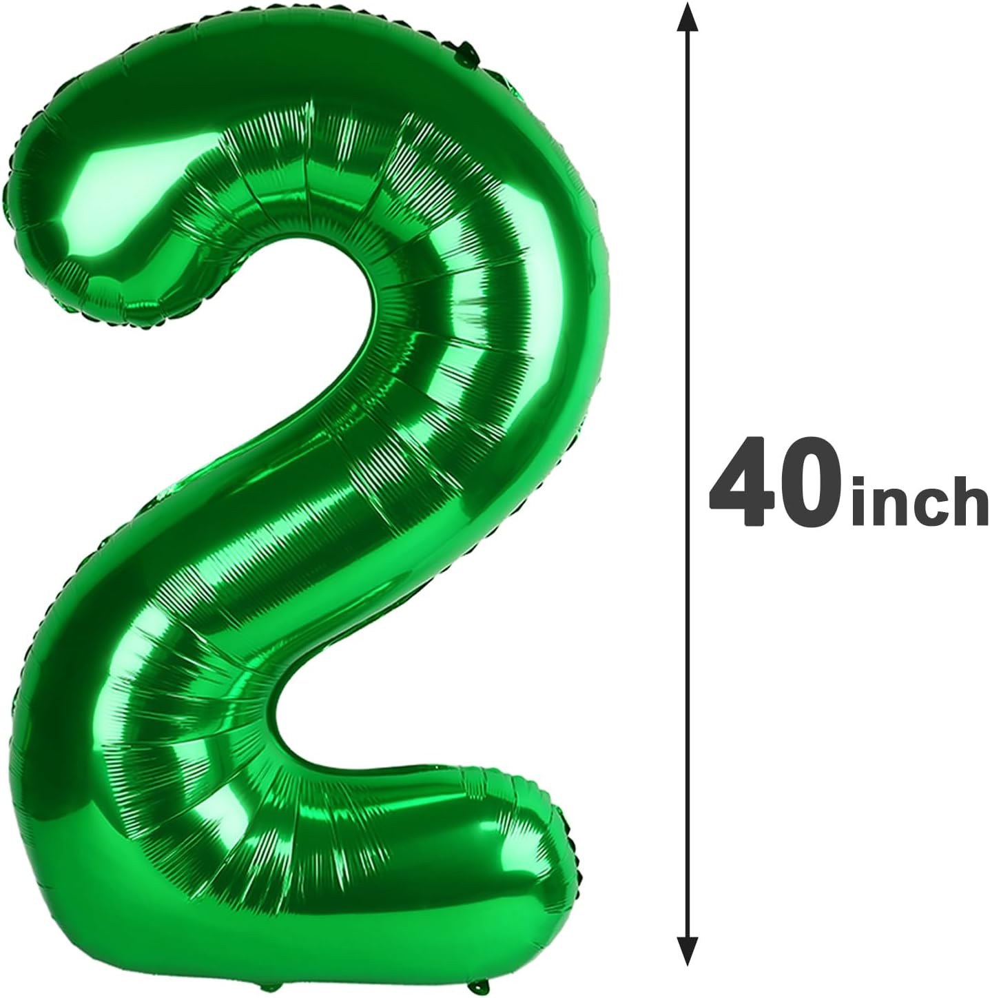 Green Number 27 Birthday Balloon 40 Inch, Digital Balloons for 27 Party Celebration Decorations Supplies, Mylar Foil Numbers Balloon for 27th Wedding Anniversary