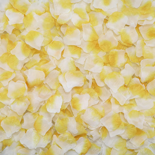 CODE FLORIST 2200 PCS Silk Flower Rose Petals for Wedding Decorations (Orange&White)