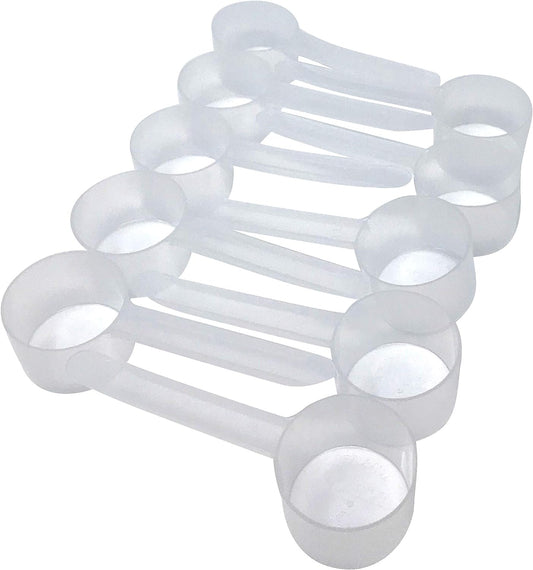 39 mL (8 Teaspoon | 1.32 Oz. | 2.63 Tablespoon) Long Handle Scoop for Measuring Coffee, Pet Food, Grains, Protein, Spices and Other Dry Goods (Pack of 10)