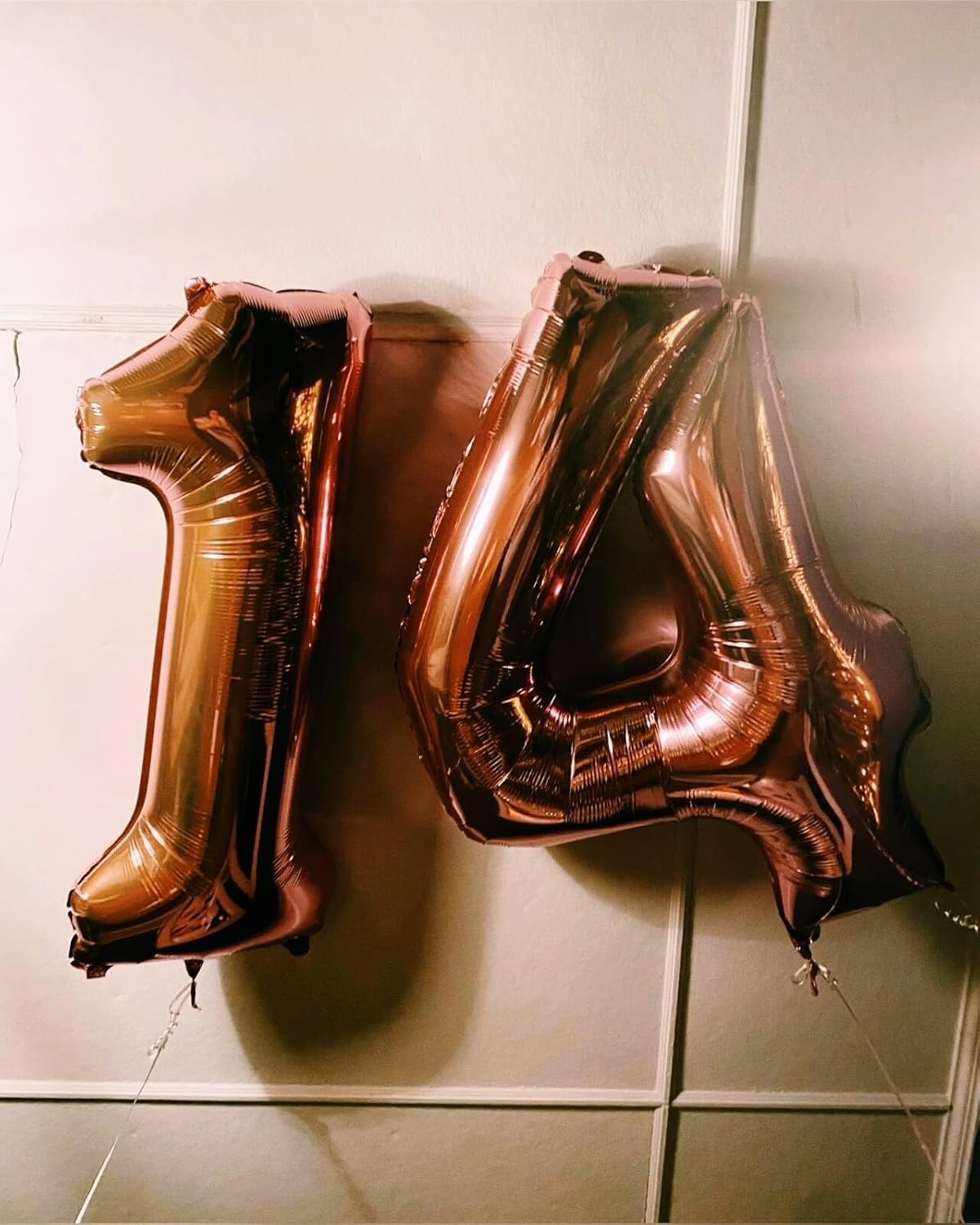 40 Inch Dark Brown Large Number 4 Birthday Balloon, Giant Number Four 14 24 34 40 44 Balloons, Coffee Brown Foil Mylar Big Balloons for Anniversary Graduation Supplies Decorations