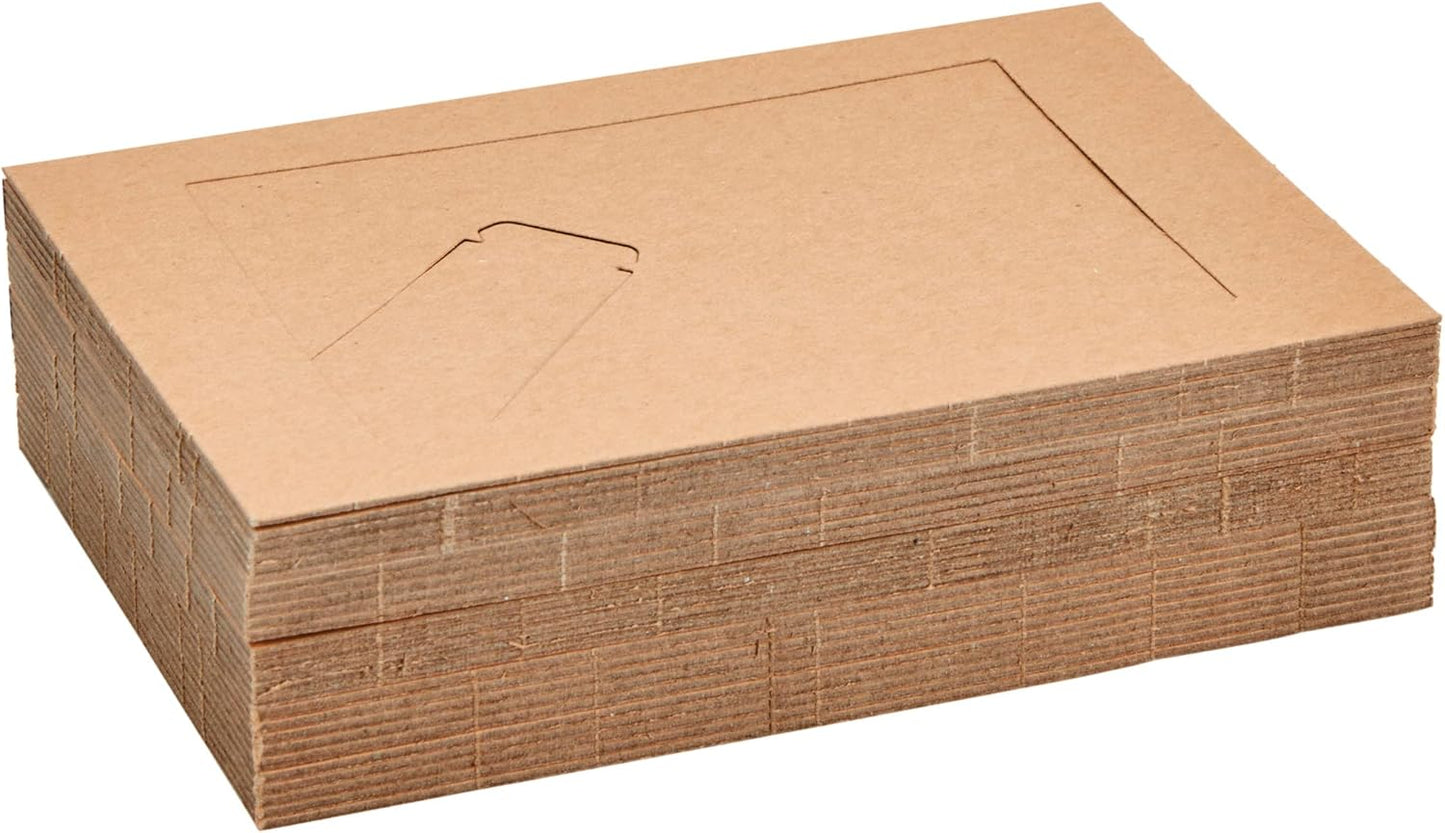 Juvale Brown Paper Frames - 4 x 6 in, 50 Pack, Classic - DIY Photo Frame Kit with Cardboard Easel Back for Tabletop Display & Bulk Craft Projects