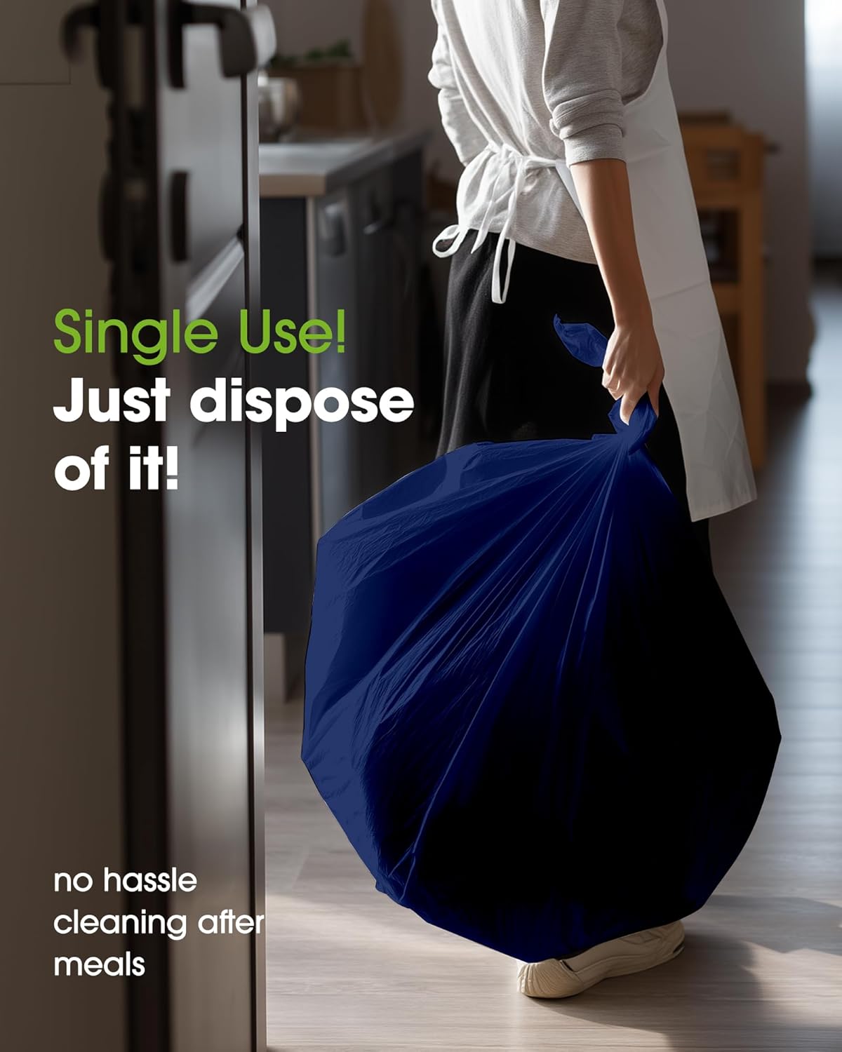 Pureegg Plastic Table Cloth Disposable 10 Pack, 54 x 108 Inch Table Cloths, Patriotic Decorations, Thanksgiving, Veterans Day Tablecloths, Rectangle, Plastic Cover, Leakproof & Sturdy, Navy Blue