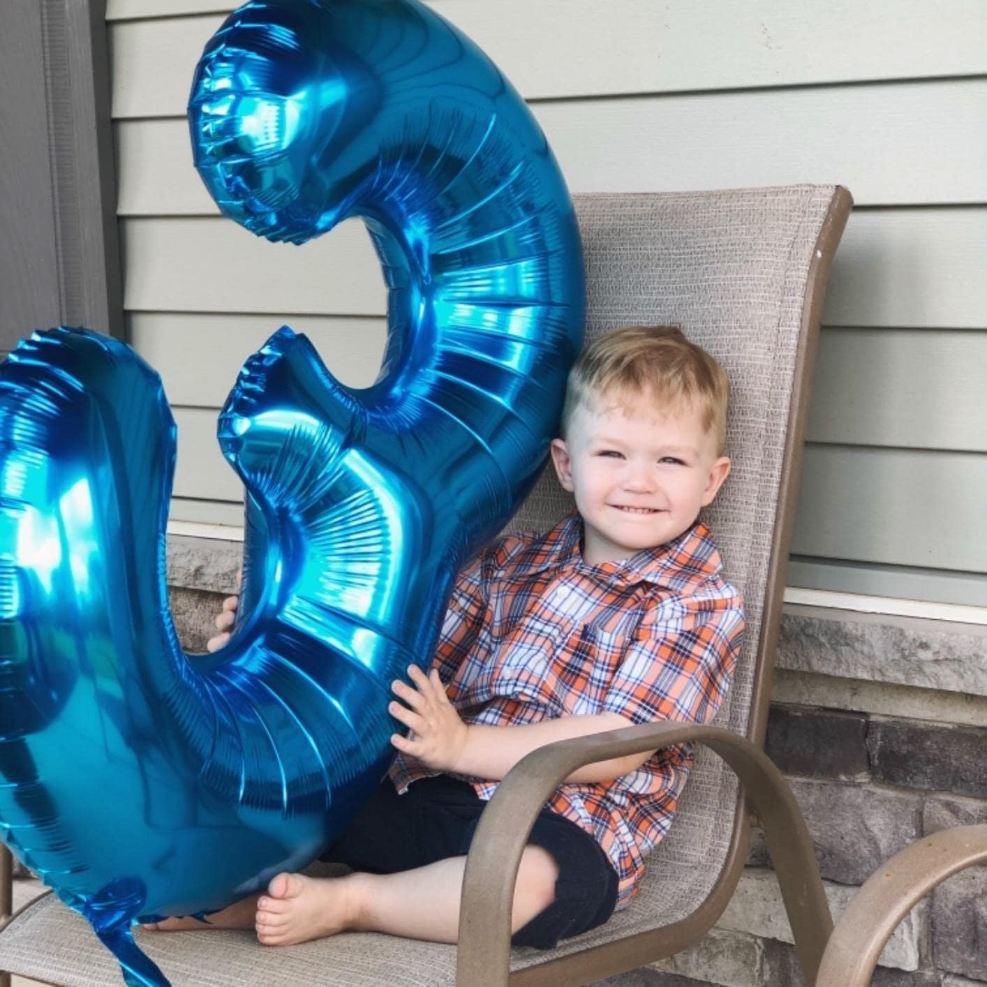 40" Blue Number 7 Balloon for Boys, Large Self Inflating Foil Number Balloons Set 0-9, Digital Helium 7 Balloons for Men 17th 70th Birthday Anniversary Graduation New Year Party Decorations Supplies