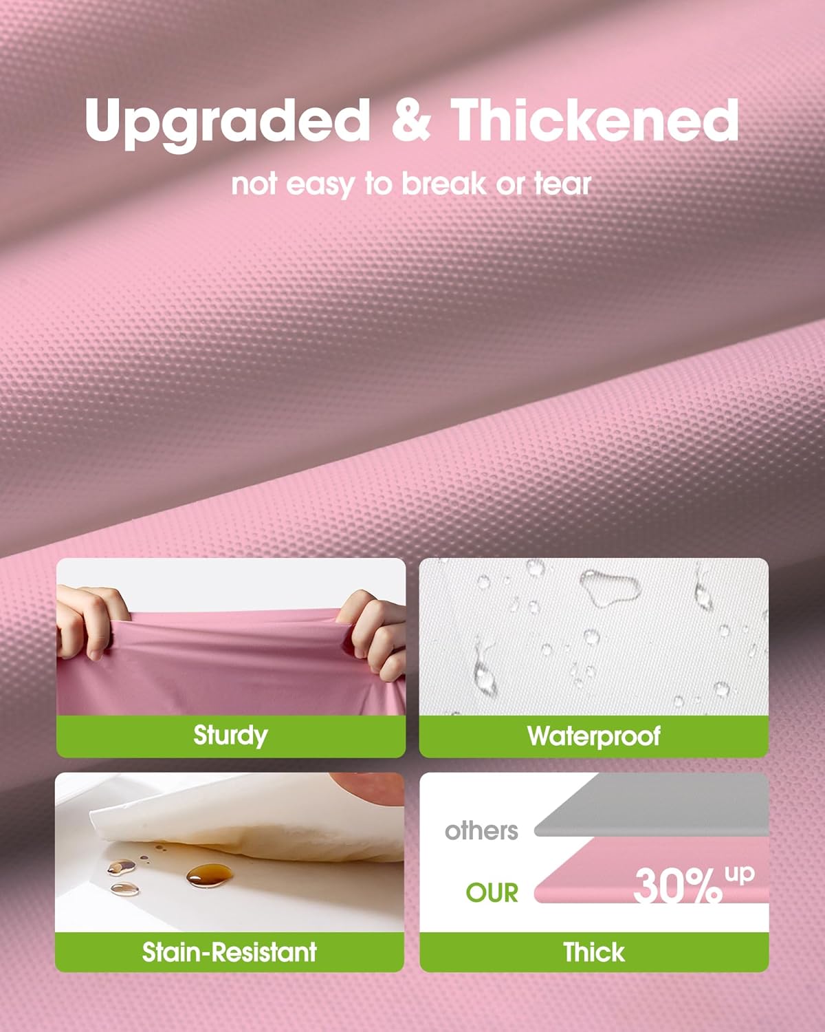 Pureegg Plastic Table Cloth Disposable 10 Pack, 54 x 108 Inch Table Cloths, Easter Party, Valentines, Mothers Day Decorations, Tablecloths, Rectangle, Pastel Plastic Cover, Leakproof & Sturdy, Pink