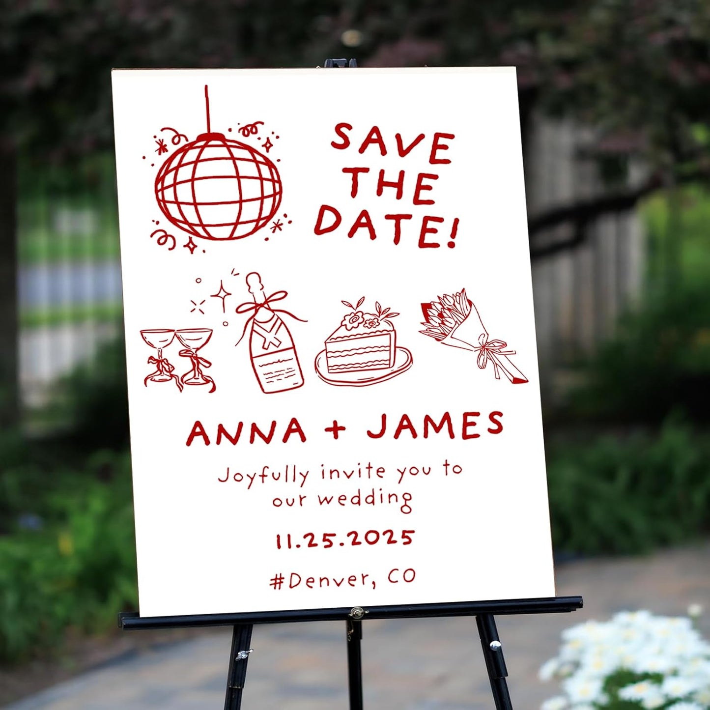 Personalized Funny Wedding Welcome Sign for Weddings, Bridal Party, Engagement, Custom Wedding Plaque for Bride & Groom, Welcome Board Reception Sign, Corrugated Plastic H Stake