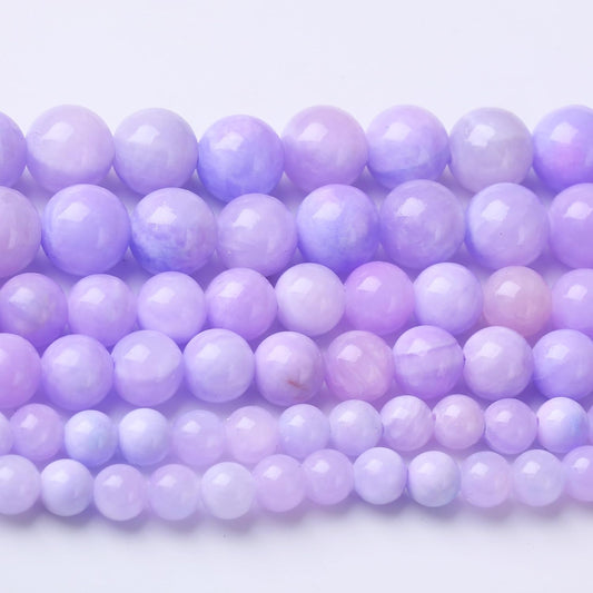 Purple Persian Jade Stone Beads Gemstone Round Crystal Energy Jade Beads Stone Beads for Jewelry Making DIY Bracelet Necklace Jewelry Making 1 Strand 15.5inch 35PCS 10MM