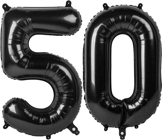 Black Number 50 Balloon 40 Inch Birthday Decorations, Number 50 Balloon Birthday Party Decorations, Anniversary Decorations Graduations Party Supplies