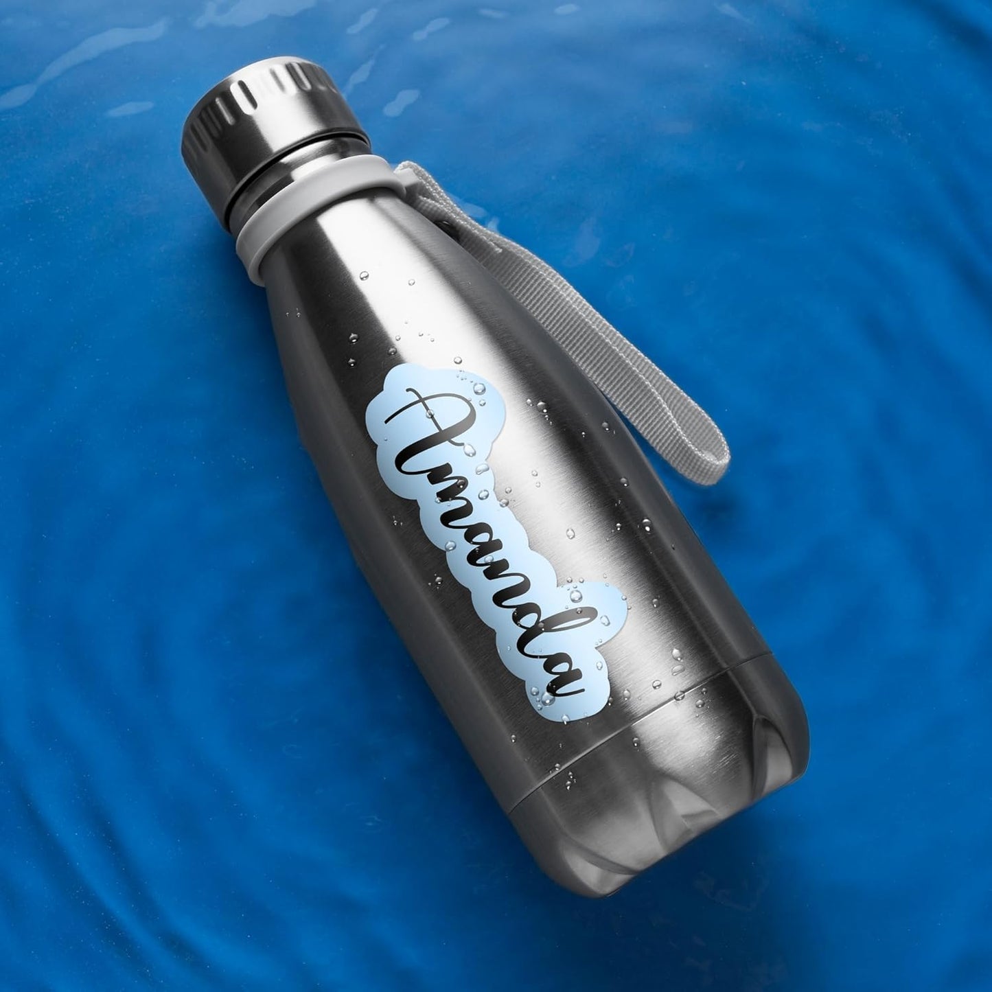 VulgrCo Custom Name Vinyl Stickers - Customizable Full Color Print Text Personalized to You Decal for Water Bottle, Phone, Bumper, Window, More! Waterproof, Dishwasher Safe, UV and Fade Resistant